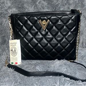 Valentino Orlandi Black Quilted Shoulder Bag